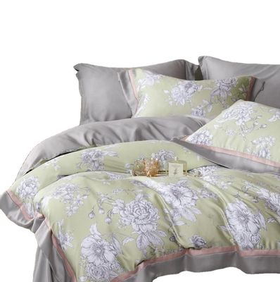 Set di lenzuola di cotone stampato al 100% Comodino massello Set di biancheria da letto Copertura da letto per il comfort domestico