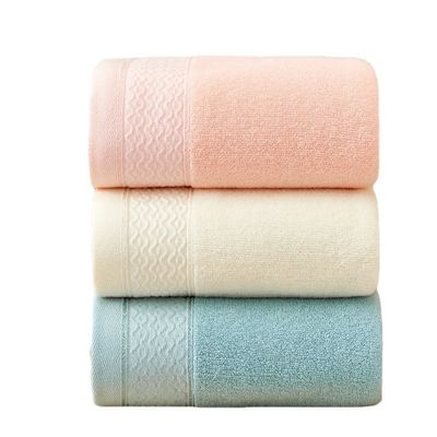Logo personalizzato Filato colorato 100% cotone asciugamano da bagno per adulti in rosa caldo blu e giallo