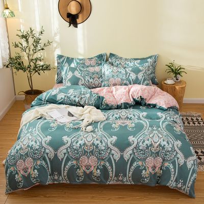 Stampa Reattiva Luxury 4pcs Set Lettiera per Personalizzazione Single Double Queen King Size