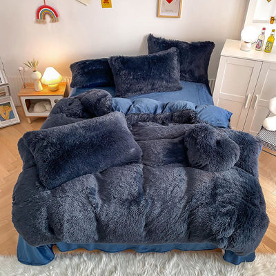 Natale di lusso Shaggy super morbido caldo visone velluto copriletto da letto per l'autunno inverno