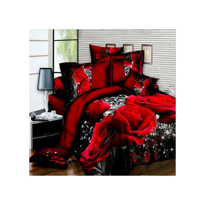 Home Color personalizzato Microfibra Quilt Cover Letto lenzuola Set Letto con stampa digitale