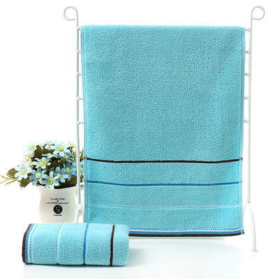 Asciugamano da bagno a strisce di satinato Jacquard materiale di cotone puro per clienti di tutte le età