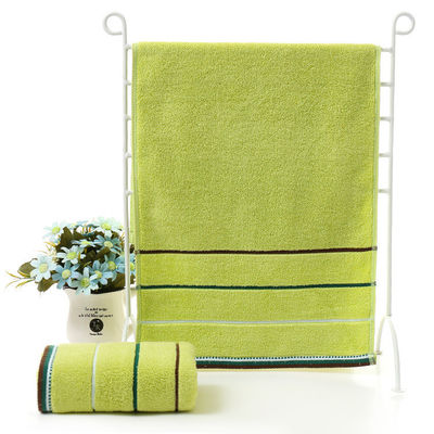 Asciugamano da bagno a strisce di satinato Jacquard materiale di cotone puro per clienti di tutte le età