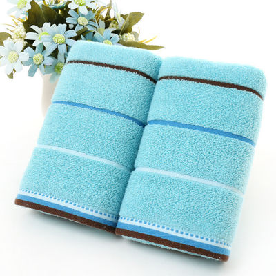 Asciugamano da bagno a strisce di satinato Jacquard materiale di cotone puro per clienti di tutte le età