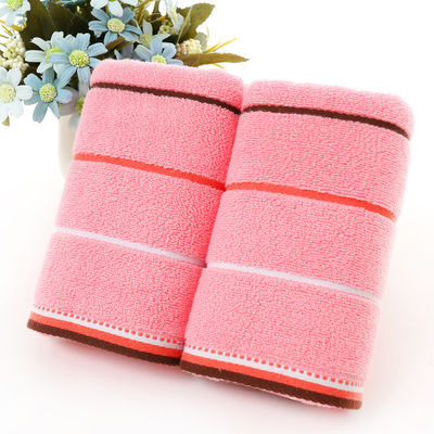 Asciugamano da bagno a strisce di satinato Jacquard materiale di cotone puro per clienti di tutte le età