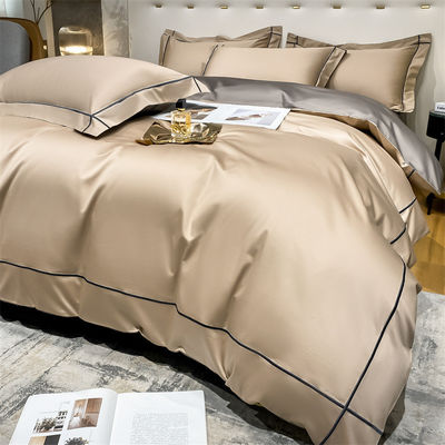 Home 200-Count Tencel ricamato doppio lato di ghiaccio seta di seta e seta liscia biancheria da letto da coprivuoto nudo
