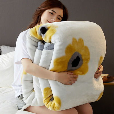 Stagionale tutto-stagione Raschel copertura Letto di lusso Stampato Casa camera da letto Fluffy lancio