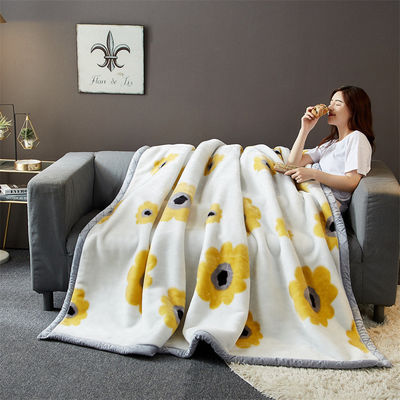 Stagionale tutto-stagione Raschel copertura Letto di lusso Stampato Casa camera da letto Fluffy lancio