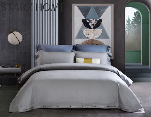 Set di biancheria da letto da hotel ricamata al 100% in colore cotone con costruzione permeabile all'aria