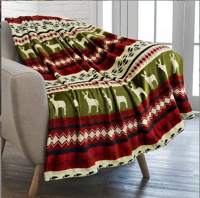 Super morbido dimensione personalizzata flanello lanciare copertura in stile di vacanza decorazioni stampate