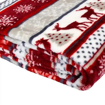 Super morbido dimensione personalizzata flanello lanciare copertura in stile di vacanza decorazioni stampate