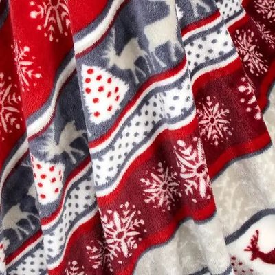 Super morbido dimensione personalizzata flanello lanciare copertura in stile di vacanza decorazioni stampate