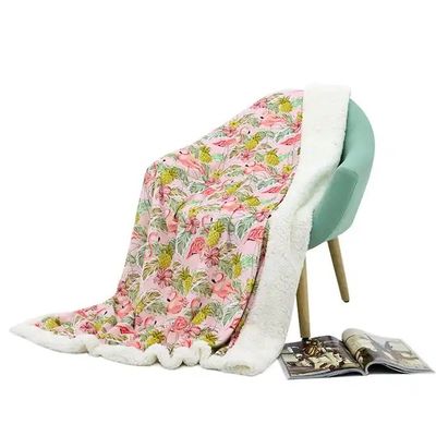 Natale personalizzato stampato Sherpa lanciare soffice accogliente pelliccia coperte di velluto per divano biancheria da letto invernale