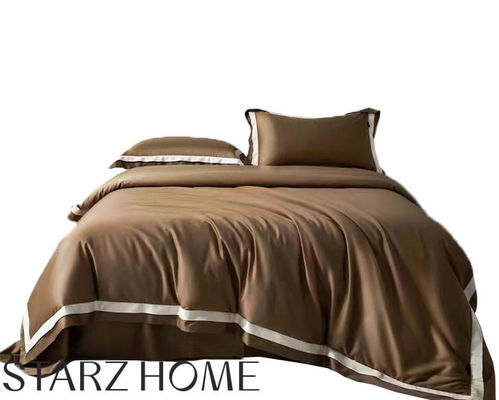 Set di biancheria da letto in cotone al 100%, copertura e lenzuola per hotel di lusso a 5 stelle
