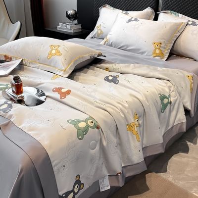 Standard Nazionali Color Fiducia Grado Ghiaccio Seta Lettiera Set Letto di copertura per 2.0m Letto