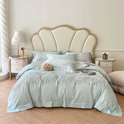 200TC ricamo di cotone e seta lavato 4 pcs Set di biancheria da letto King Size con numero di fili 200TC