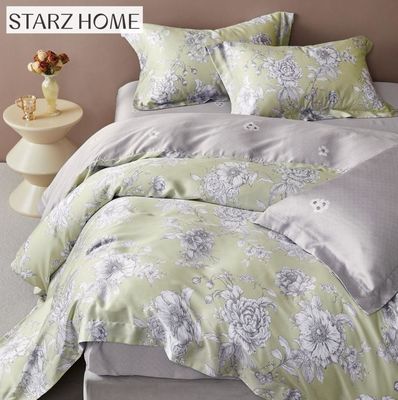 Set di lenzuola di cotone stampato al 100% Comodino massello Set di biancheria da letto Copertura da letto per il comfort domestico