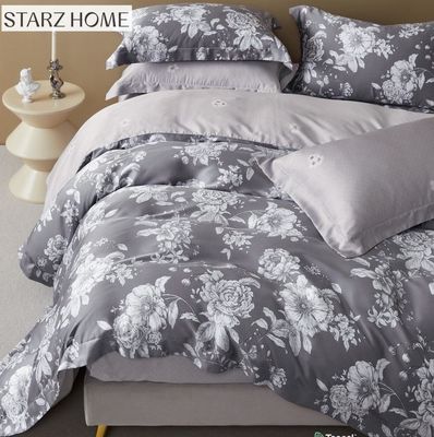 Set di lenzuola di cotone stampato al 100% Comodino massello Set di biancheria da letto Copertura da letto per il comfort domestico