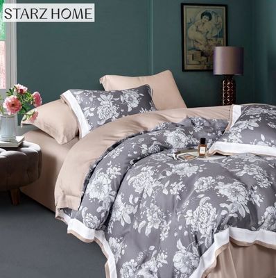 Set di lenzuola di cotone stampato al 100% Comodino massello Set di biancheria da letto Copertura da letto per il comfort domestico