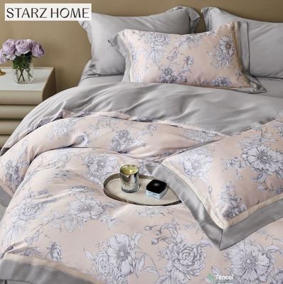 Set di lenzuola di cotone stampato al 100% Comodino massello Set di biancheria da letto Copertura da letto per il comfort domestico