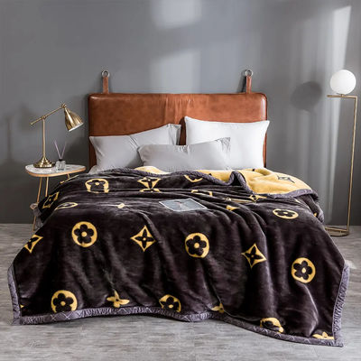 Coperte da letto a disegno spazzolato per l'inverno