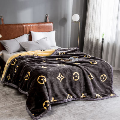Coperte da letto a disegno spazzolato per l'inverno