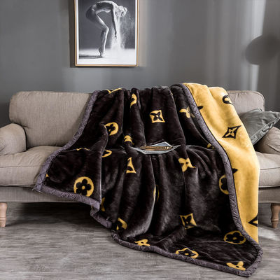 Coperte da letto a disegno spazzolato per l'inverno