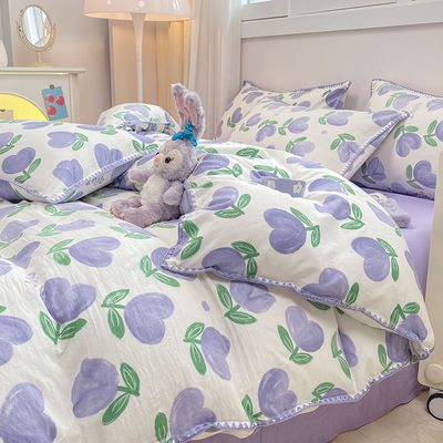 Color Fastness Grade 4 Set di biancheria da letto da designer per lenzuola da letto King Size e set di comodino