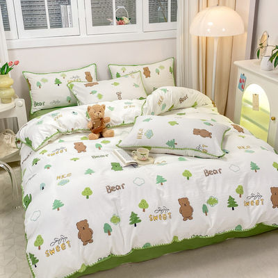 Color Fastness Grade 4 Set di biancheria da letto da designer per lenzuola da letto King Size e set di comodino