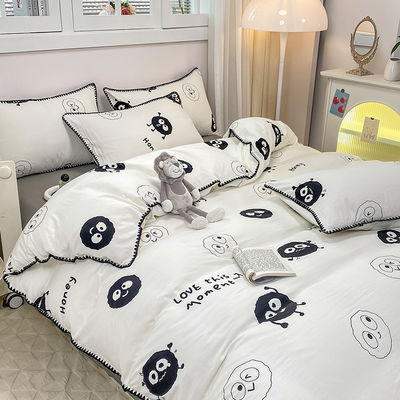 Color Fastness Grade 4 Set di biancheria da letto da designer per lenzuola da letto King Size e set di comodino