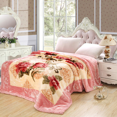 Caldo per tutte le stagioni doppio fuso grosso grosso e morbido pelliccio copertura da letto di peluche con colore solido