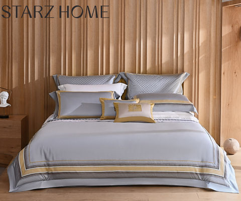High Count Pima Cotton Jacquard Patchwork Set di biancheria da letto in stile di design di lusso moderno