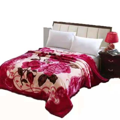 Modello personalizzato Luxury 100% Polyester Raschel Mink Copertura con tessuto in microfibra