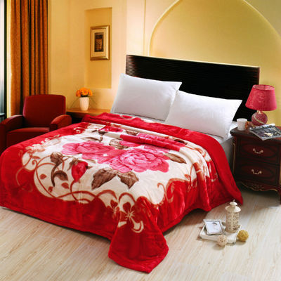 Modello personalizzato Luxury 100% Polyester Raschel Mink Copertura con tessuto in microfibra