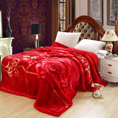 Modello personalizzato Luxury 100% Polyester Raschel Mink Copertura con tessuto in microfibra