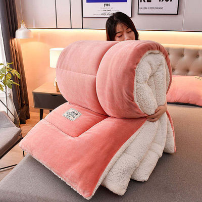 Oeko-Tex Certified Light Pink Solid Comforter Set per Teenage Twin Bed Disegno a Maglia