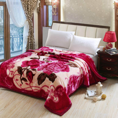 Modello personalizzato Luxury 100% Polyester Raschel Mink Copertura con tessuto in microfibra
