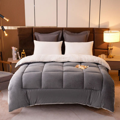 Oeko-Tex Certified Light Pink Solid Comforter Set per Teenage Twin Bed Disegno a Maglia