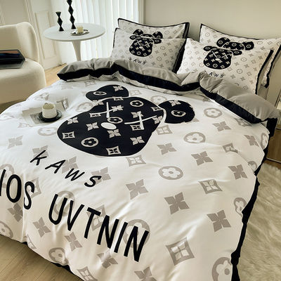 Set di biancheria da letto King Size 100% poliestere 3D Stampato copertura da letto di lusso lenzuola da letto stile moderno