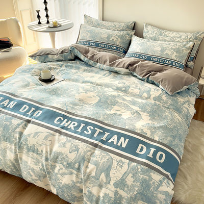 Set di biancheria da letto King Size 100% poliestere 3D Stampato copertura da letto di lusso lenzuola da letto stile moderno
