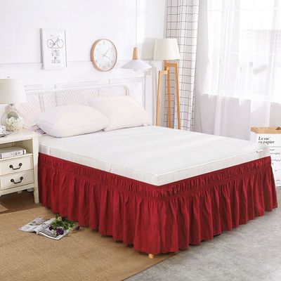 Prova il massimo comfort con questa gonna da letto in casa tessile a colori solidi per ogni stagione