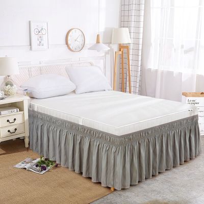 Prova il massimo comfort con questa gonna da letto in casa tessile a colori solidi per ogni stagione