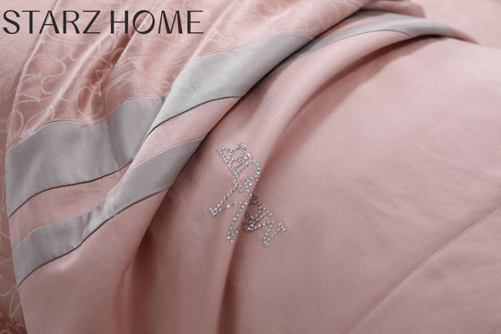 60s Conteggio di tessuti 100% cotone 4pcs biancheria da letto Set letto Set con copertura da letto comodino
