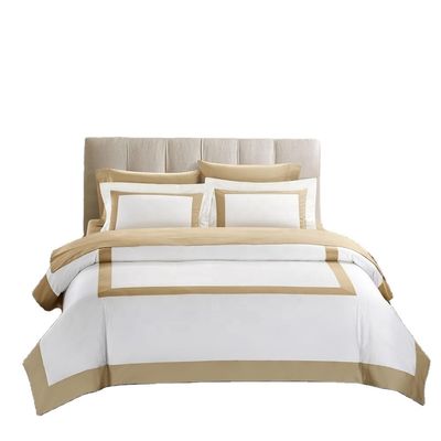 Star Hotel Plain White Luxury Comforter Quilt Cover Set da letto in tessuto di cotone
