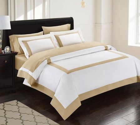 Star Hotel Plain White Luxury Comforter Quilt Cover Set da letto in tessuto di cotone