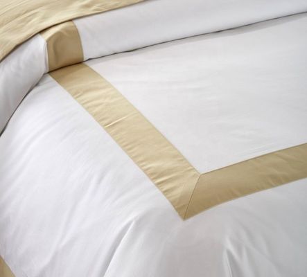 Star Hotel Plain White Luxury Comforter Quilt Cover Set da letto in tessuto di cotone