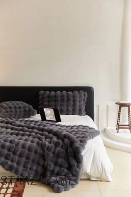 In autunno inverno a quadri 100% poliestere caldo tessuto lanciare copertura per tutte le stagioni personalizzato