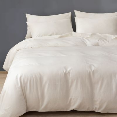 Long Staple Cotton tessuto biologico densità biancheria da letto set crema 3pcs copertura copriletto 100% cotone