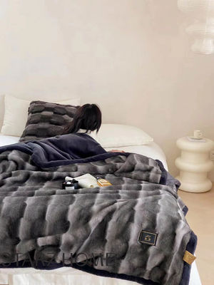 In autunno inverno a quadri 100% poliestere caldo tessuto lanciare copertura per tutte le stagioni personalizzato