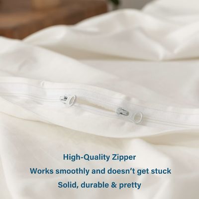 Long Staple Cotton tessuto biologico densità biancheria da letto set crema 3pcs copertura copriletto 100% cotone